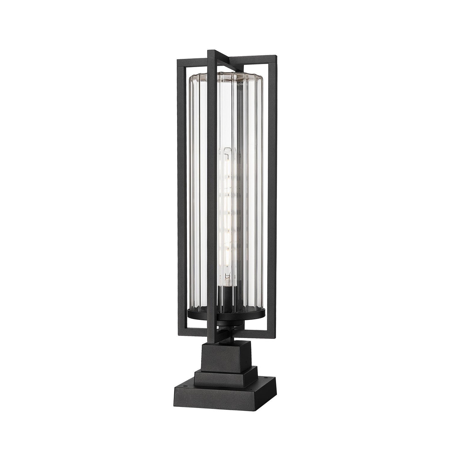 Z-Lite - 5013PHBS-SQPM-BK - One Light Outdoor Pier Mounted Fixture - Aura - Black