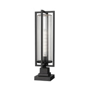 Z-Lite - 5013PHBS-SQPM-BK - One Light Outdoor Pier Mounted Fixture - Aura - Black