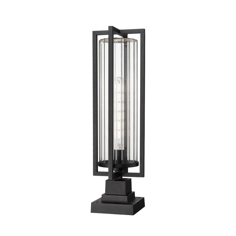 Z-Lite - 5013PHBS-SQPM-BK - One Light Outdoor Pier Mounted Fixture - Aura - Black