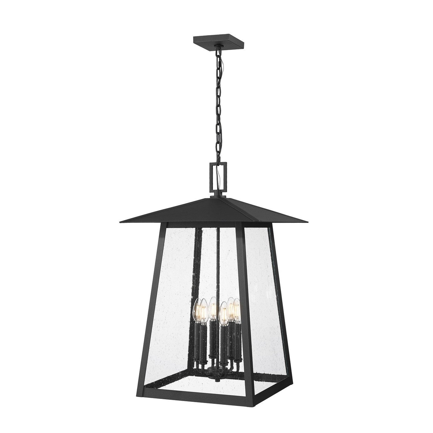 Z-Lite - 5015CHXXL-BK - Six Light Outdoor Chain Mount Ceiling Fixture - Rainer - Black