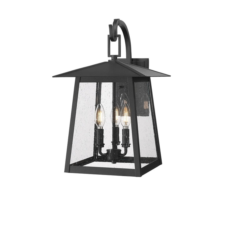 Z-Lite - 5015M-BK - Three Light Outdoor Wall Light - Rainer - Black