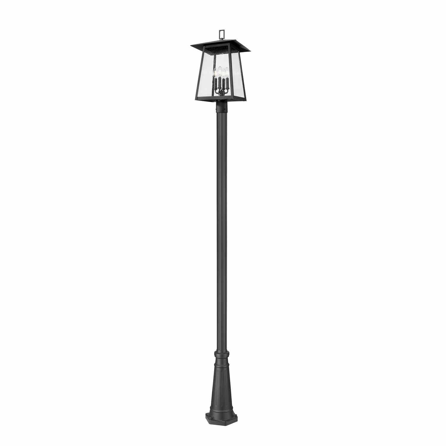 Z-Lite - 5015PHBR-519P-BK - Four Light Outdoor Post Mounted Fixture - Rainer - Black