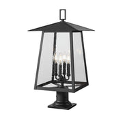 Z-Lite - 5015PHBR-533PM-BK - Four Light Outdoor Pier Mounted Fixture - Rainer - Black