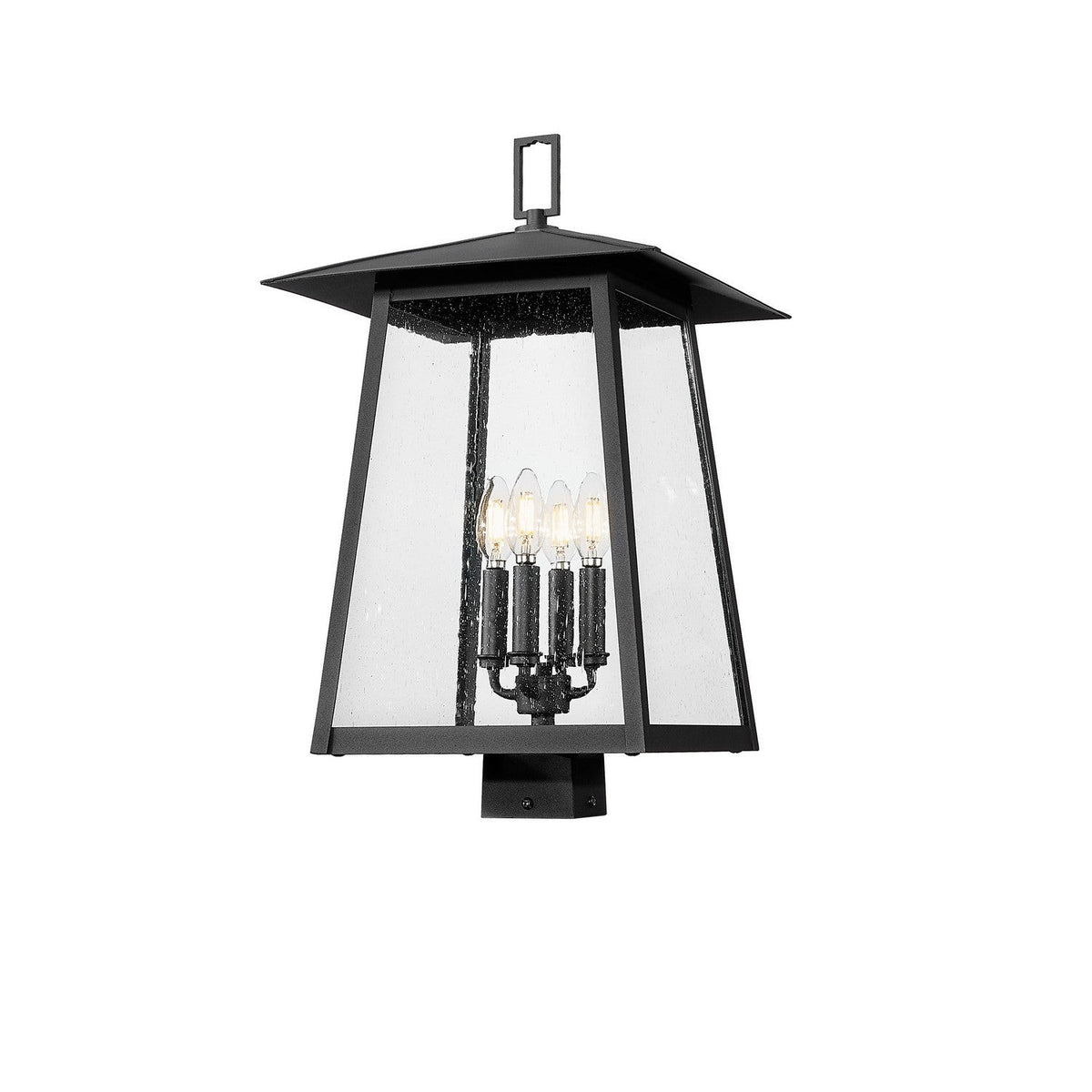 Z-Lite - 5015PHBS-BK - Four Light Outdoor Post Mount Fixture - Rainer - Black