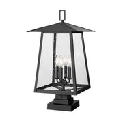 Z-Lite - 5015PHBS-SQPM-BK - Four Light Outdoor Pier Mounted Fixture - Rainer - Black