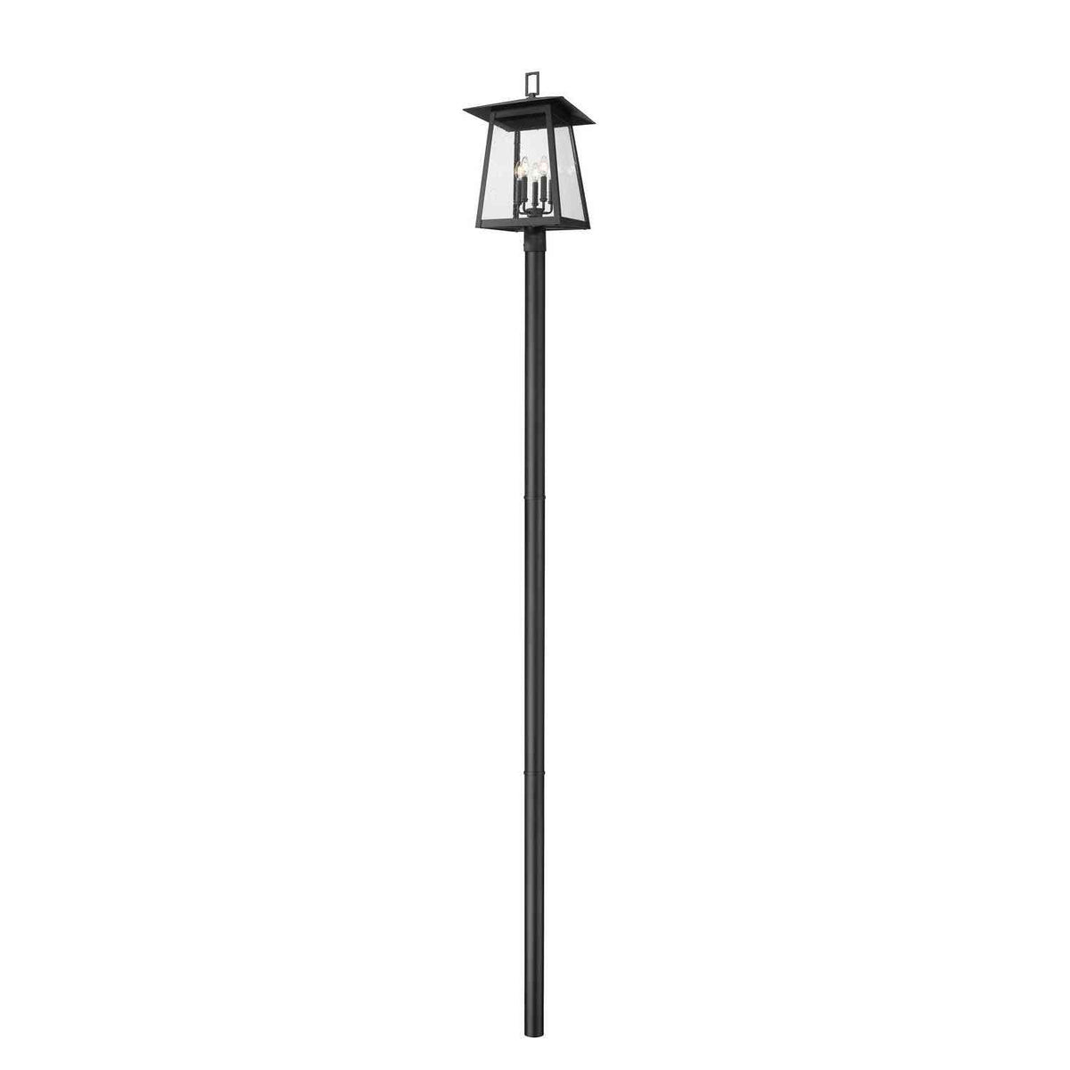 Z-Lite - 5015PHXLR-5009P120-B - Five Light Outdoor Post Mounted Fixture - Rainer - Black