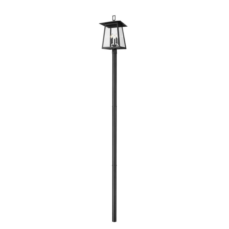 Z-Lite - 5015PHXLR-5009P120-B - Five Light Outdoor Post Mounted Fixture - Rainer - Black