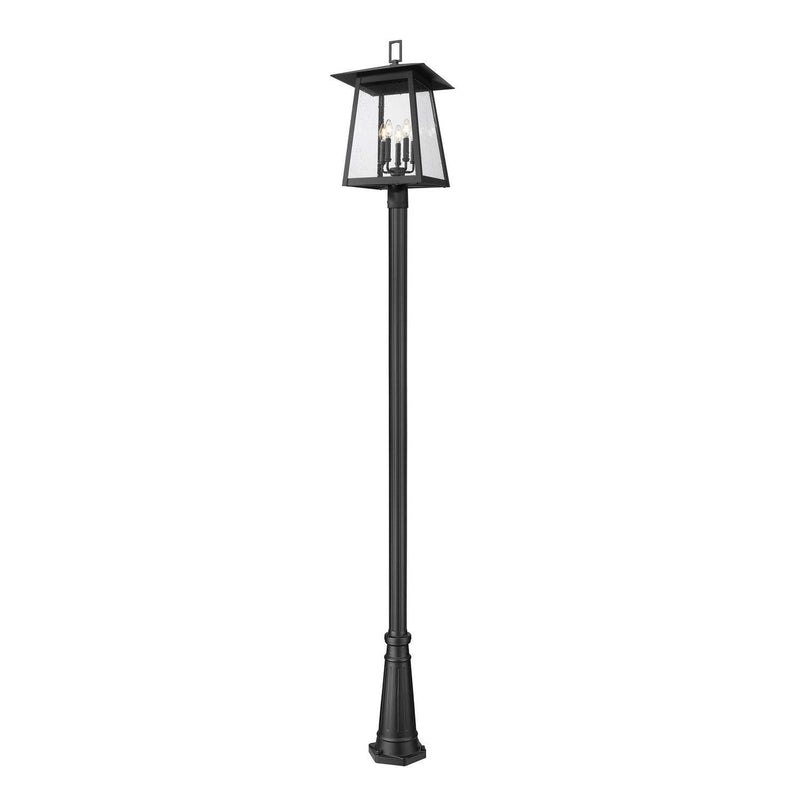 Z-Lite - 5015PHXLR-5011P-BK - Five Light Outdoor Post Mounted Fixture - Rainer - Black