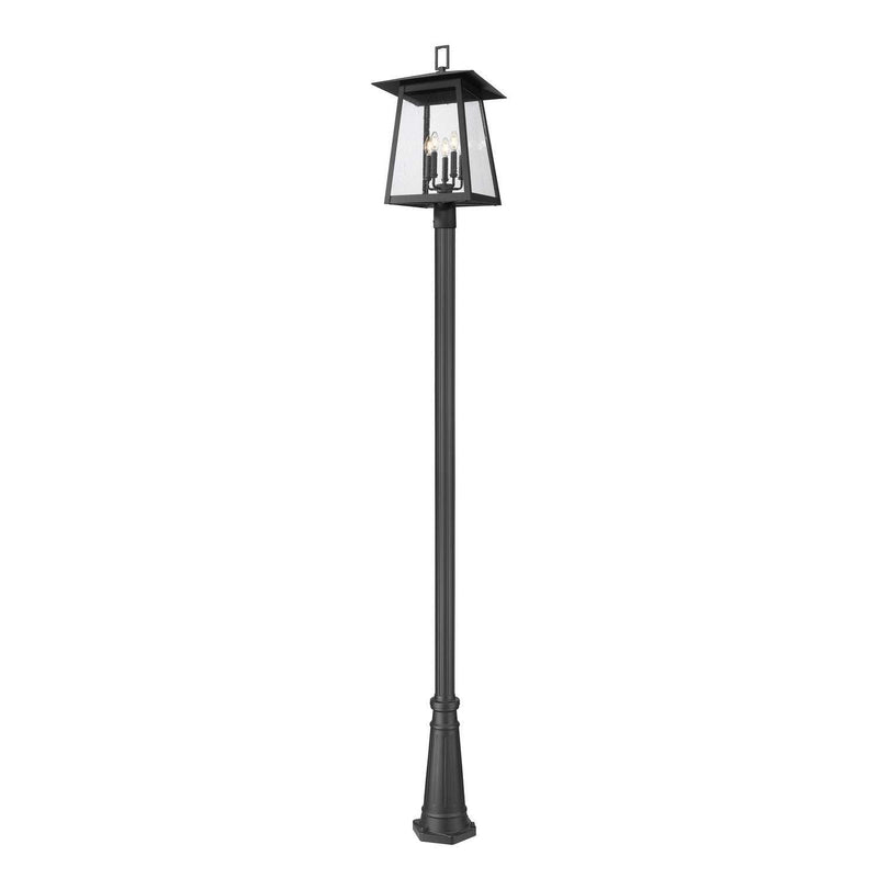 Z-Lite - 5015PHXLR-519P-BK - Five Light Outdoor Post Mounted Fixture - Rainer - Black