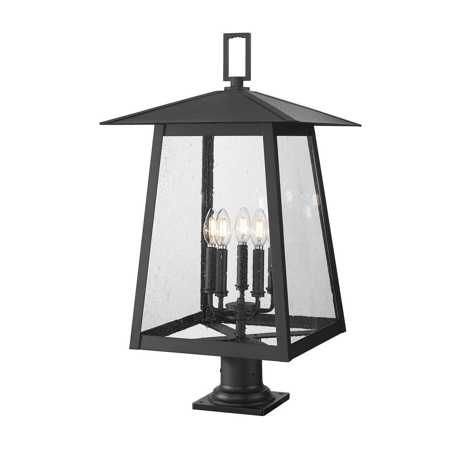 Z-Lite - 5015PHXLR-533PM-BK - Five Light Outdoor Pier Mounted Fixture - Rainer - Black