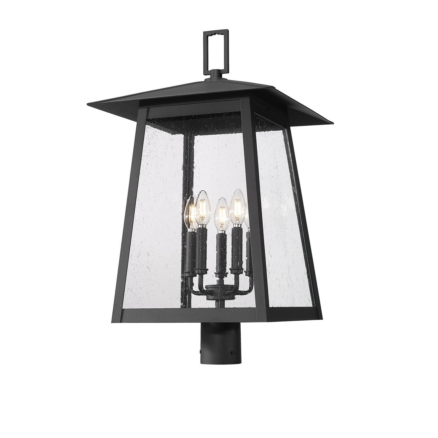Z-Lite - 5015PHXLR-BK - Five Light Outdoor Post Mount Fixture - Rainer - Black