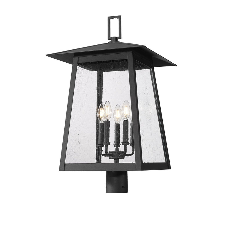 Z-Lite - 5015PHXLR-BK - Five Light Outdoor Post Mount Fixture - Rainer - Black