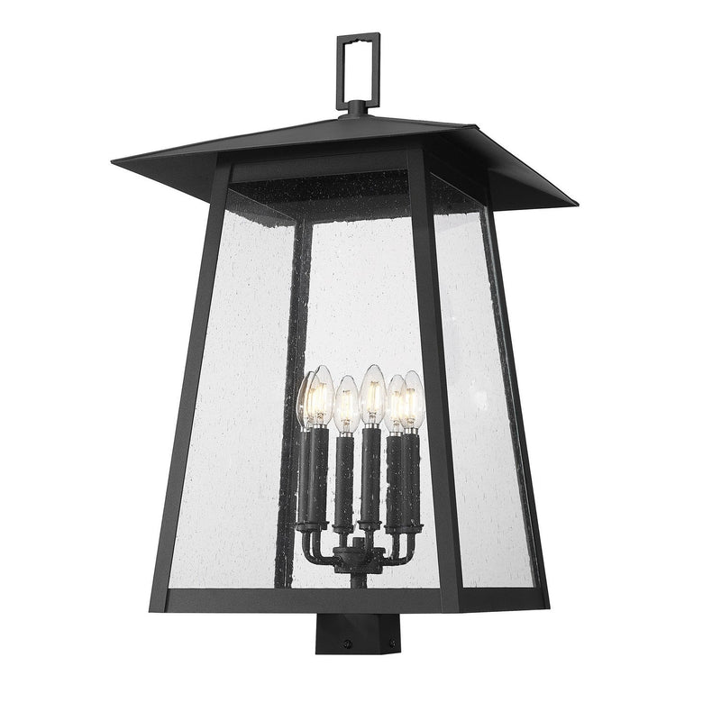 Z-Lite - 5015PHXXLS-BK - Six Light Outdoor Post Mount Fixture - Rainer - Black