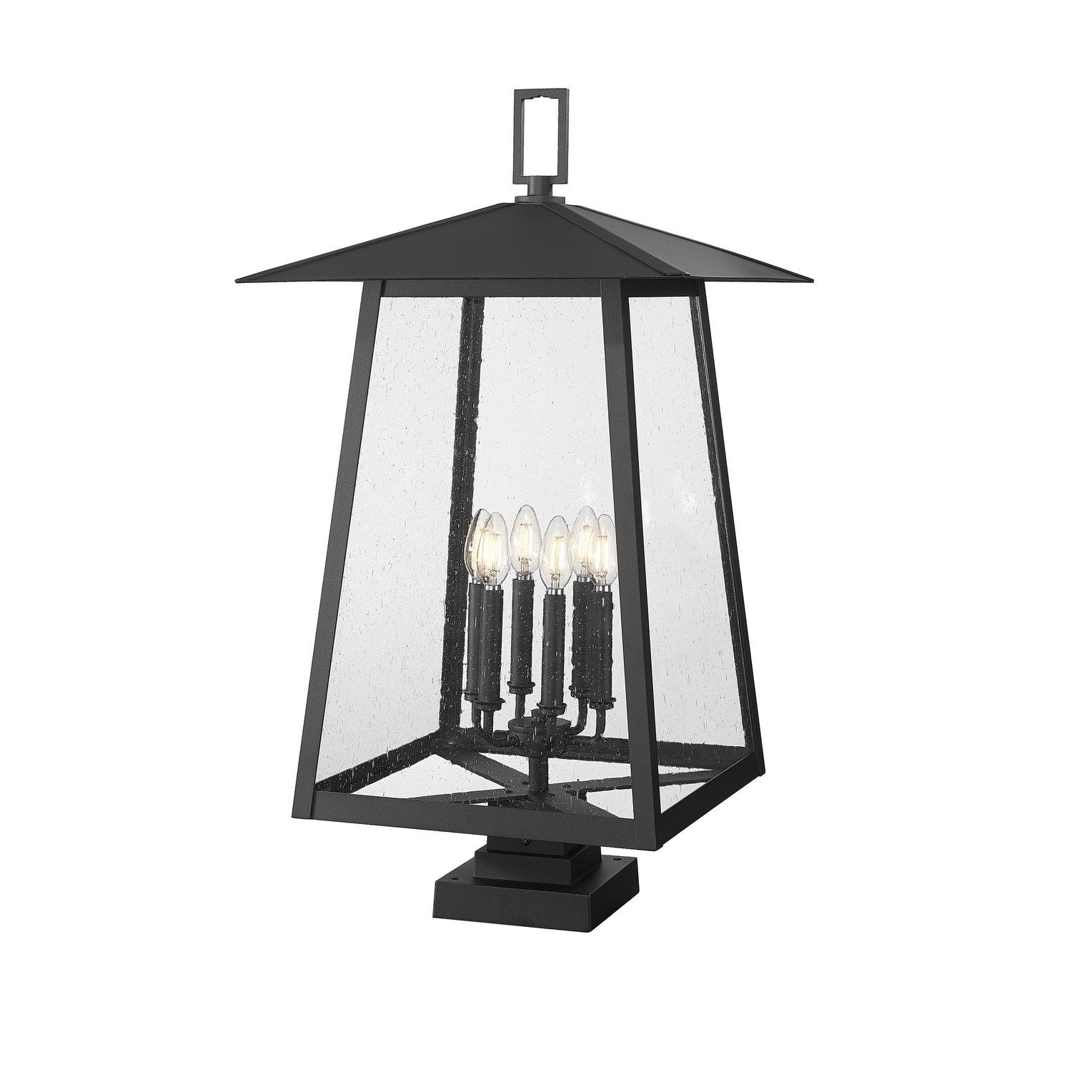 Z-Lite - 5015PHXXLS-SQPM-BK - Six Light Outdoor Pier Mounted Fixture - Rainer - Black