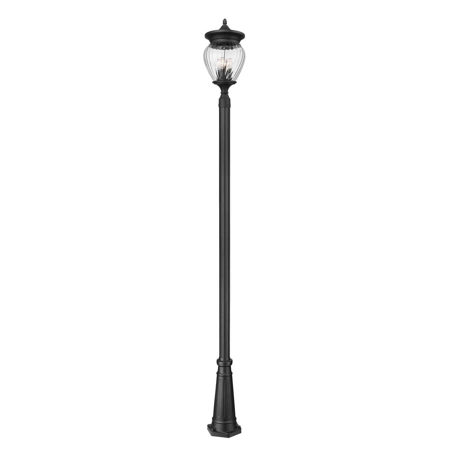 Z-Lite - 5016PHBR-5011P-BK - Four Light Outdoor Post Mounted Fixture - Davina - Black