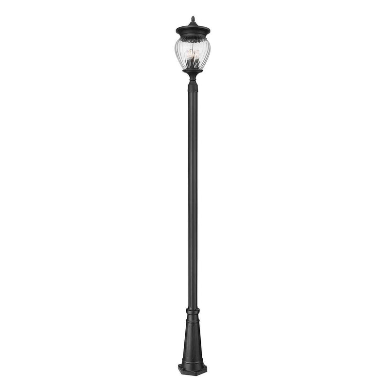 Z-Lite - 5016PHBR-5011P-BK - Four Light Outdoor Post Mounted Fixture - Davina - Black