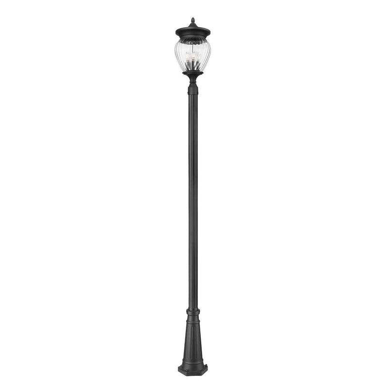 Z-Lite - 5016PHBR-519P-BK - Four Light Outdoor Post Mounted Fixture - Davina - Black