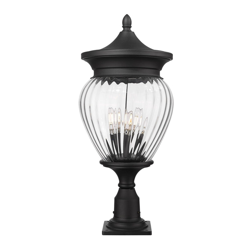 Z-Lite - 5016PHBR-533PM-BK - Four Light Outdoor Pier Mounted Fixture - Davina - Black