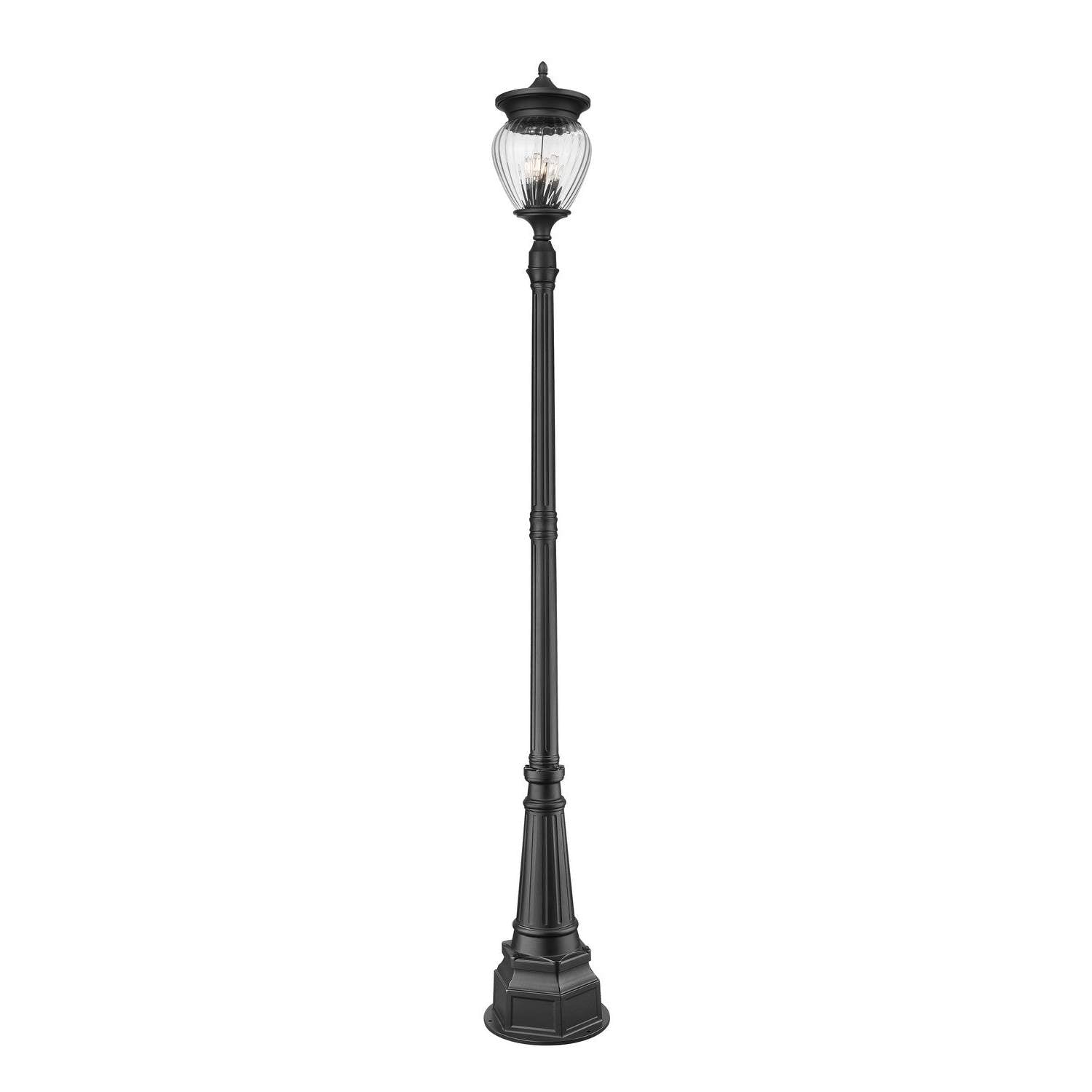 Z-Lite - 5016PHBR-564P-BK - Four Light Outdoor Post Mounted Fixture - Davina - Black