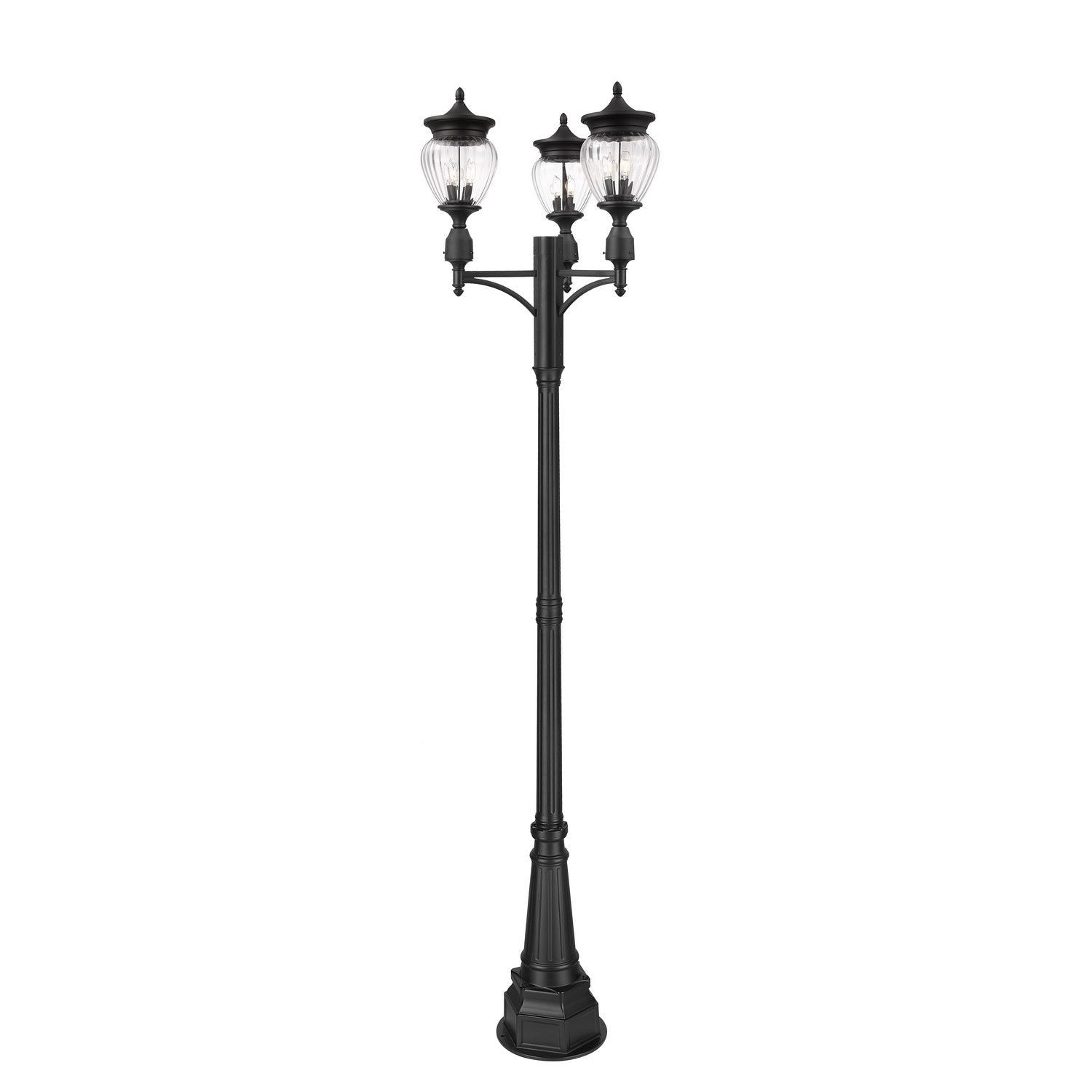 Z-Lite - 5016PHMR-3-564P-BK - Three Light Outdoor Post Mounted Fixture - Davina - Black