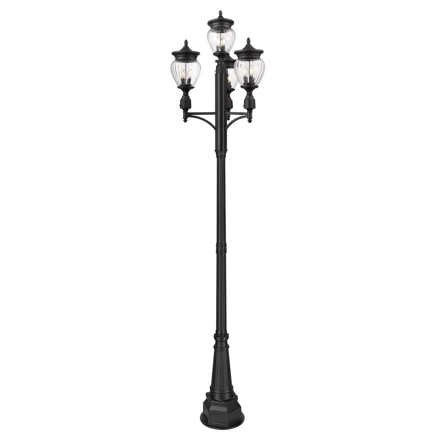 Z-Lite - 5016PHMR-4-564P-BK - Three Light Outdoor Post Mounted Fixture - Davina - Black