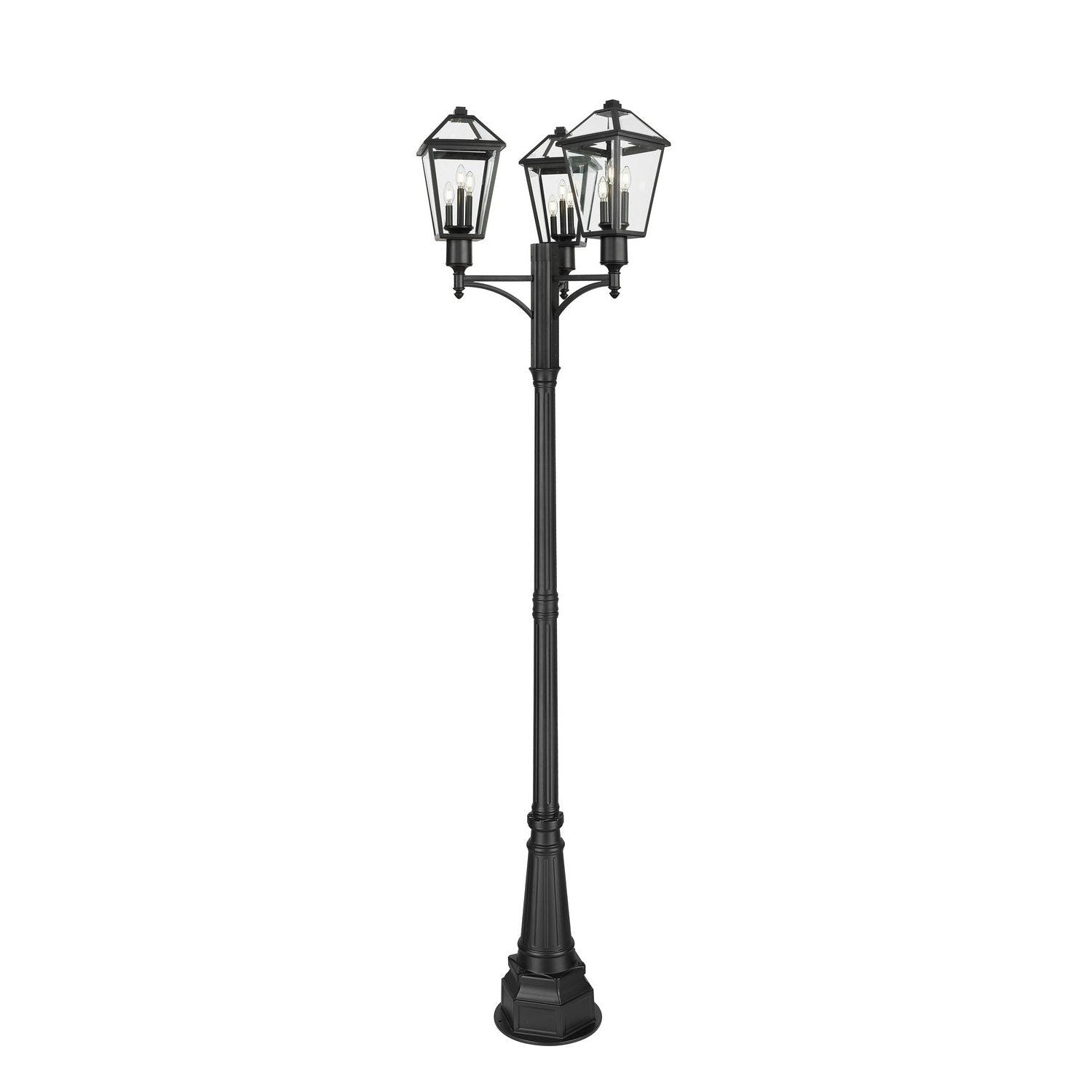 Z-Lite - 579PHBR-3-564P-BK - Three Light Outdoor Post Mount Fixture - Talbot - Black