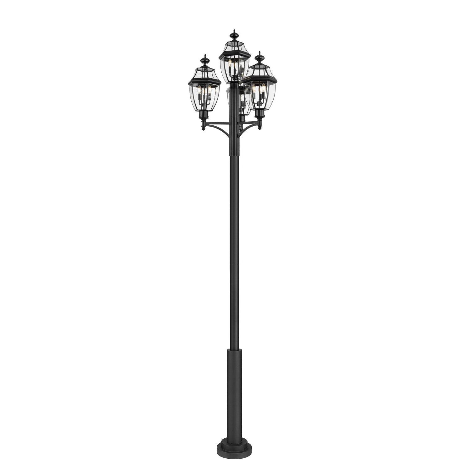 Z-Lite - 580PHB-4-5010P-BK - Three Light Outdoor Post Mount Fixture - Westover - Black