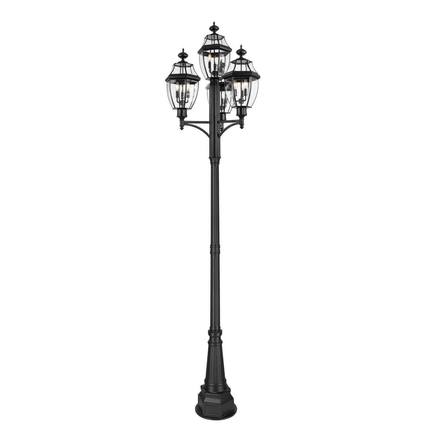 Z-Lite - 580PHB-4-564P-BK - Three Light Outdoor Post Mount Fixture - Westover - Black