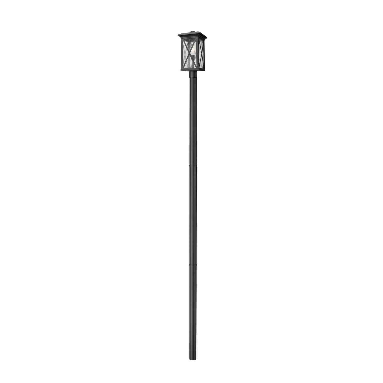 Z-Lite - 583PHBR-5009P120-BK - One Light Outdoor Post Mount Fixture - Brookside - Black
