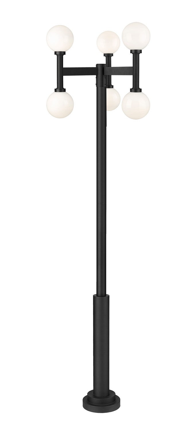 Z-Lite - 597MP6-5010P-BK - Six Light Outdoor Post Mount Fixture - Laurent - Black