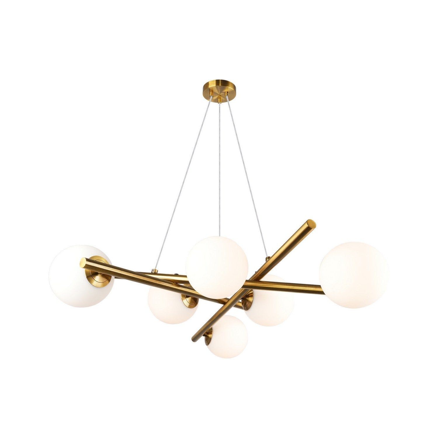 Artcraft - AC11976BR - Six Light Chandelier - Modena - Plated Brushed Brass