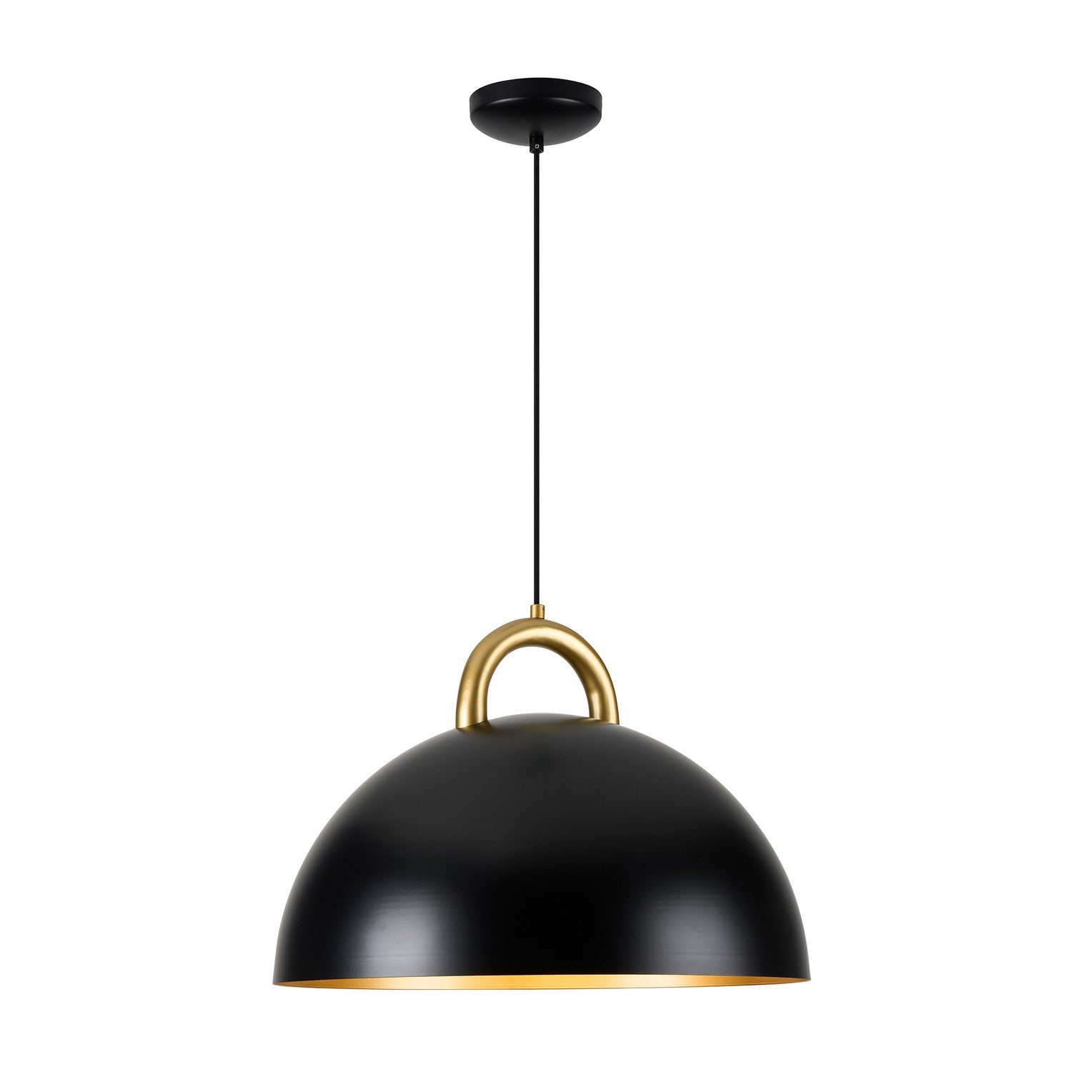 Artcraft - AC12000BB - One Light Pendant - Pantheon - Black, Rust Brass