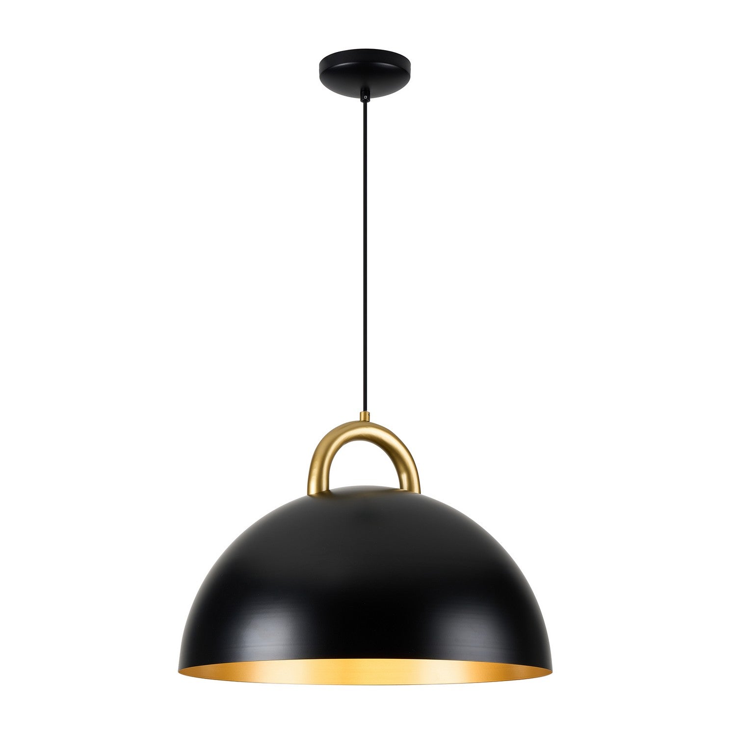 Artcraft - AC12000BB - One Light Pendant - Pantheon - Black, Rust Brass