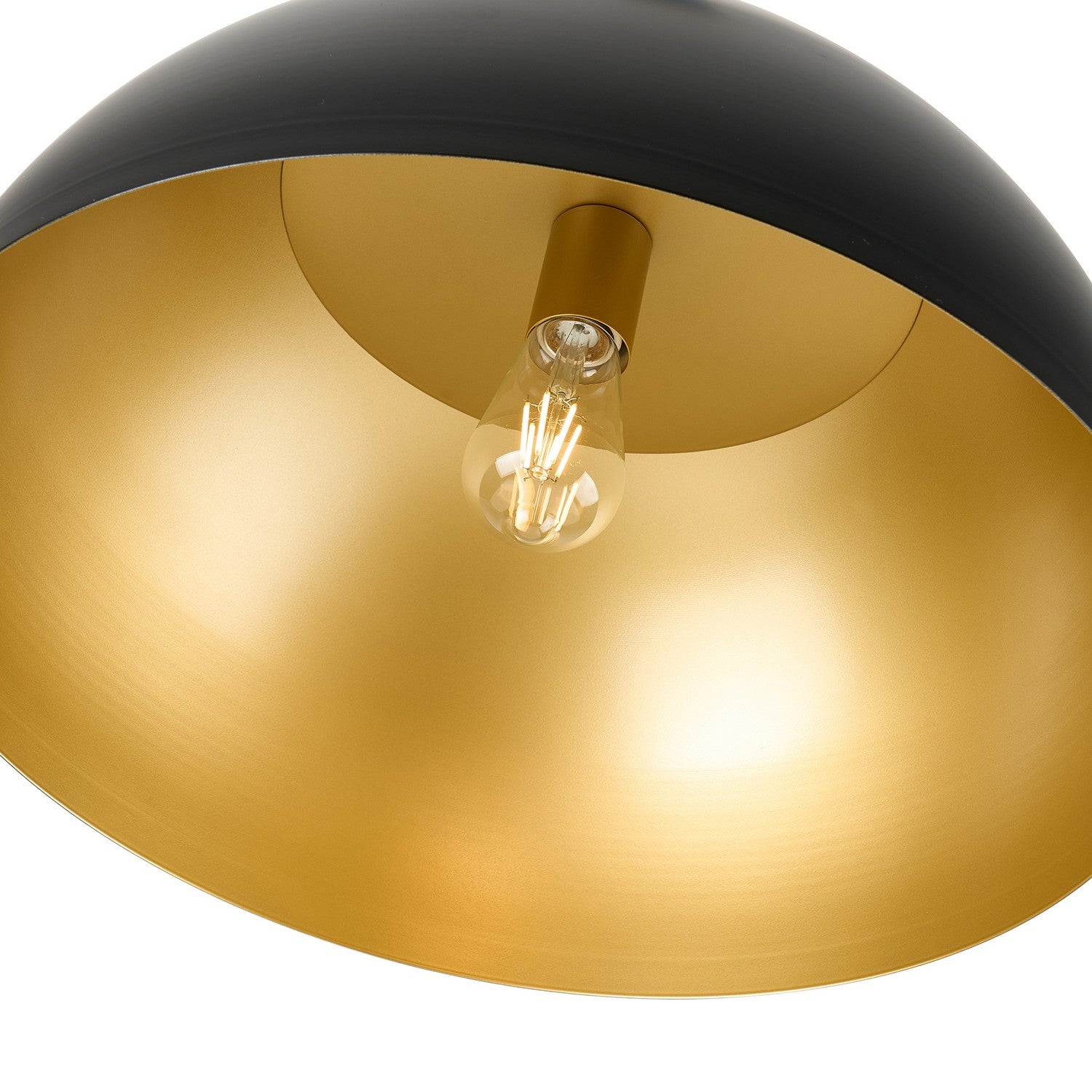Artcraft - AC12000BB - One Light Pendant - Pantheon - Black, Rust Brass