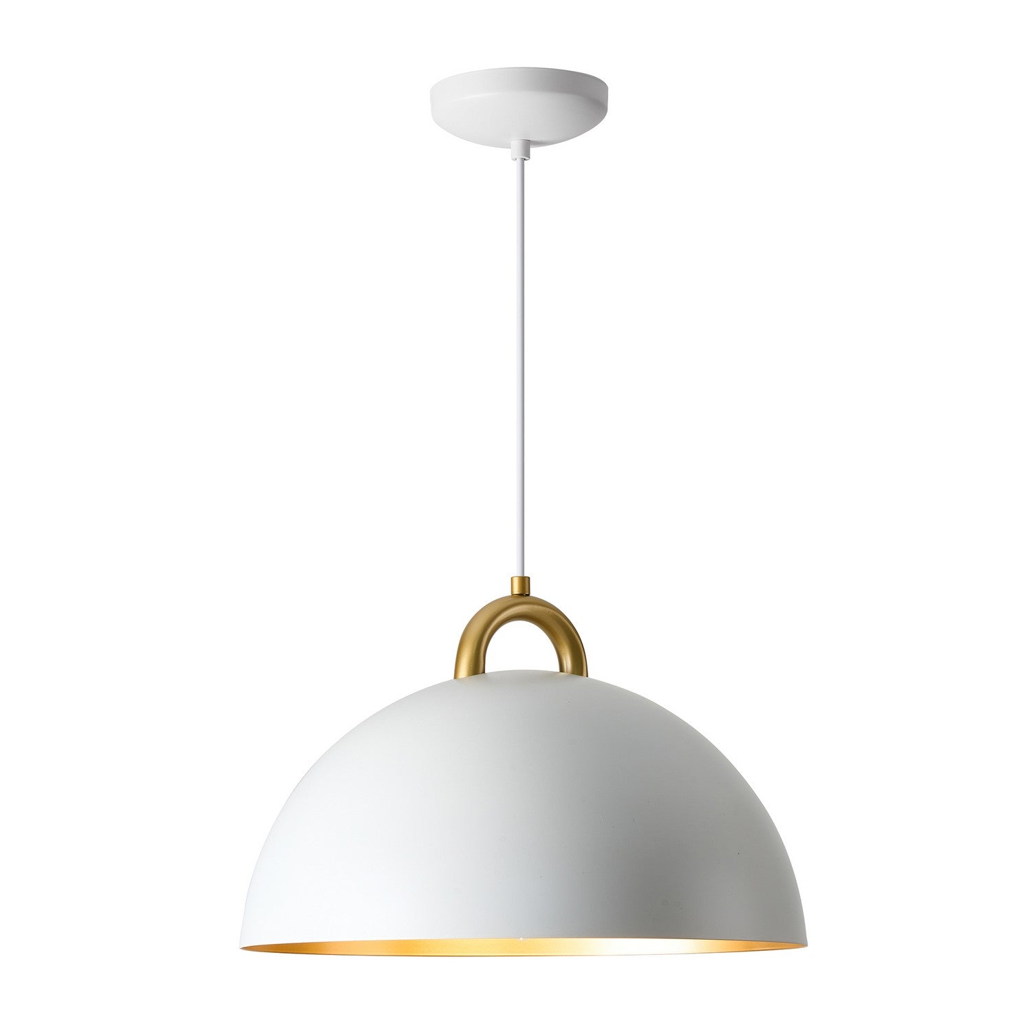 Artcraft - AC12000BR - One Light Pendant - Pantheon - Gold, White
