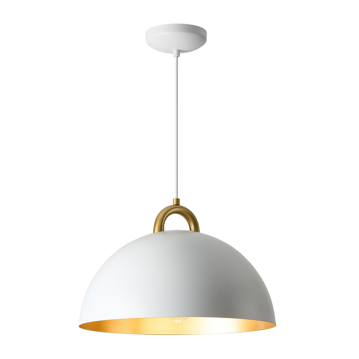Artcraft - AC12000BR - One Light Pendant - Pantheon - Gold, White