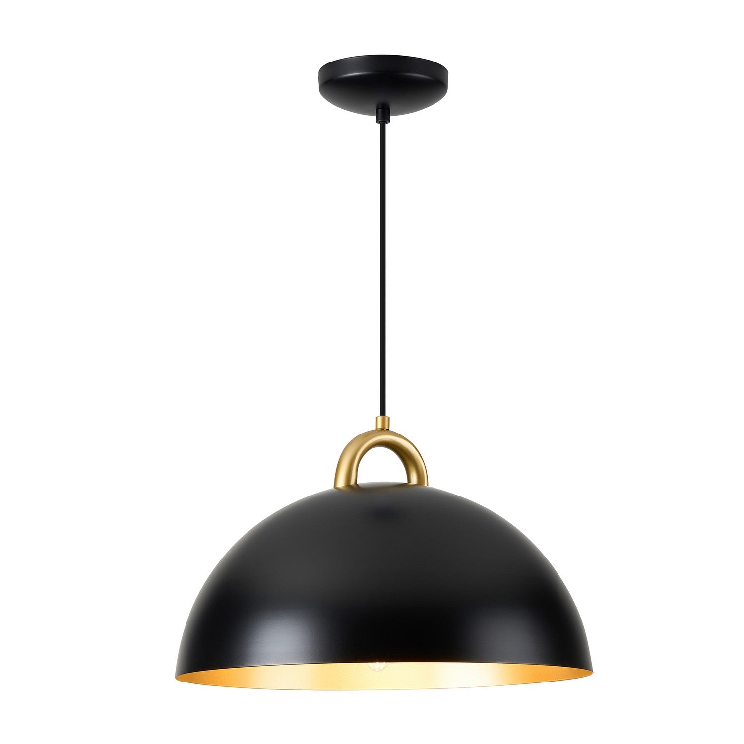 Artcraft - AC12001BB - One Light Pendant - Pantheon - Black, Rust Brass