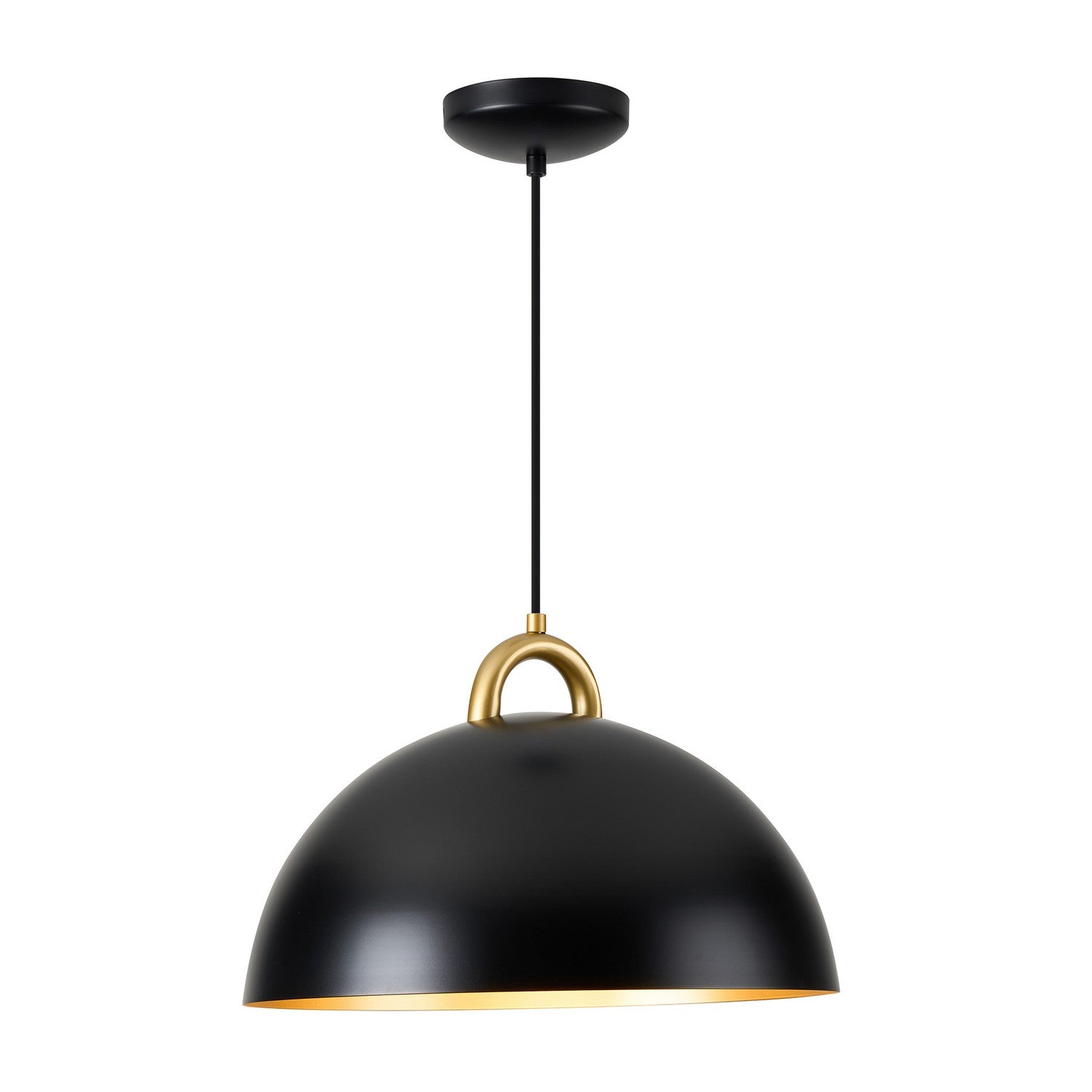 Artcraft - AC12001BB - One Light Pendant - Pantheon - Black, Rust Brass