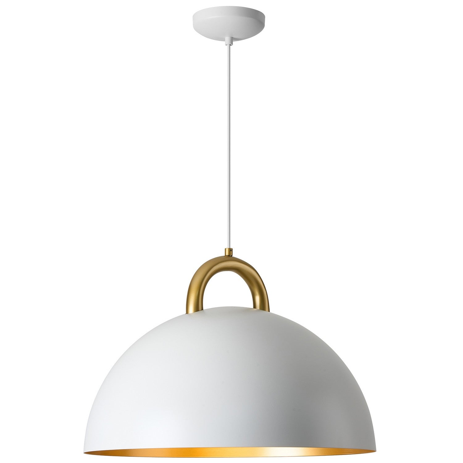 Artcraft - AC12001BR - One Light Pendant - Pantheon - Gold, White