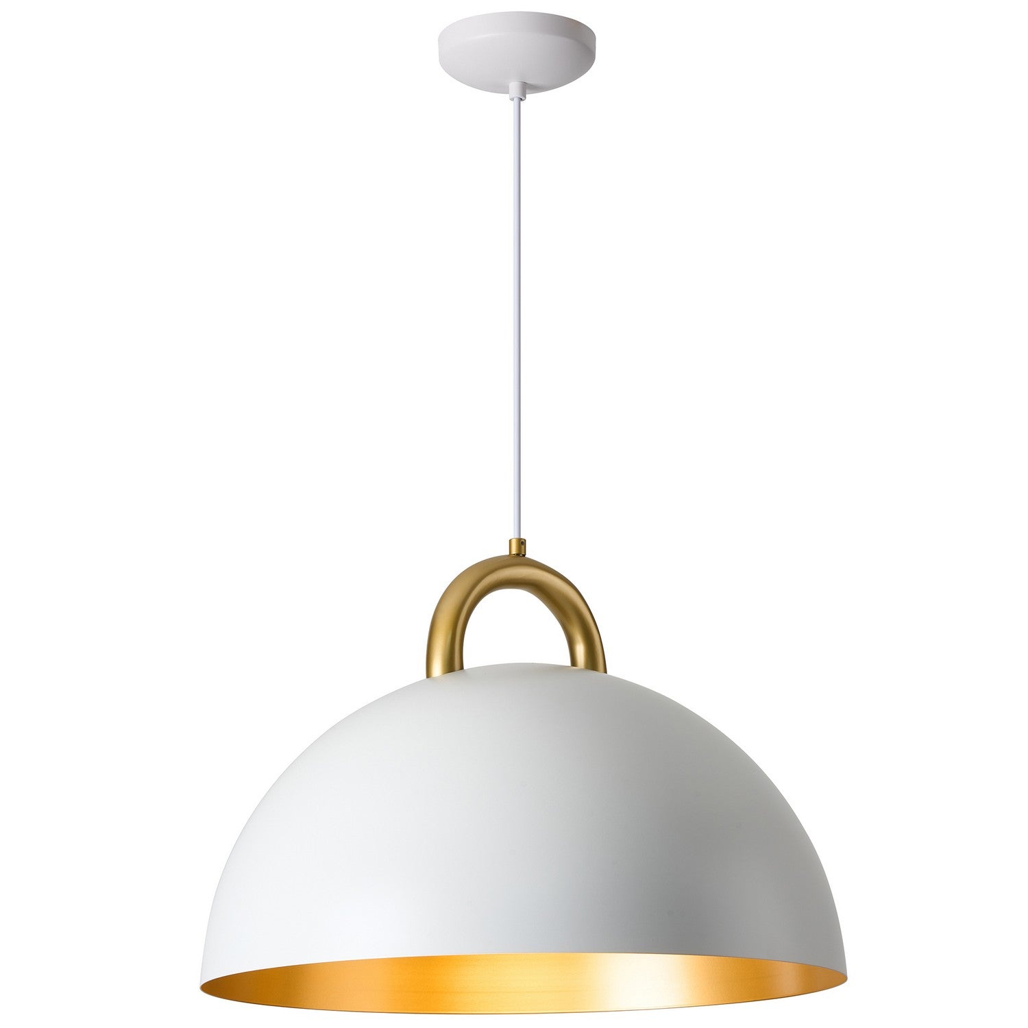 Artcraft - AC12001BR - One Light Pendant - Pantheon - Gold, White