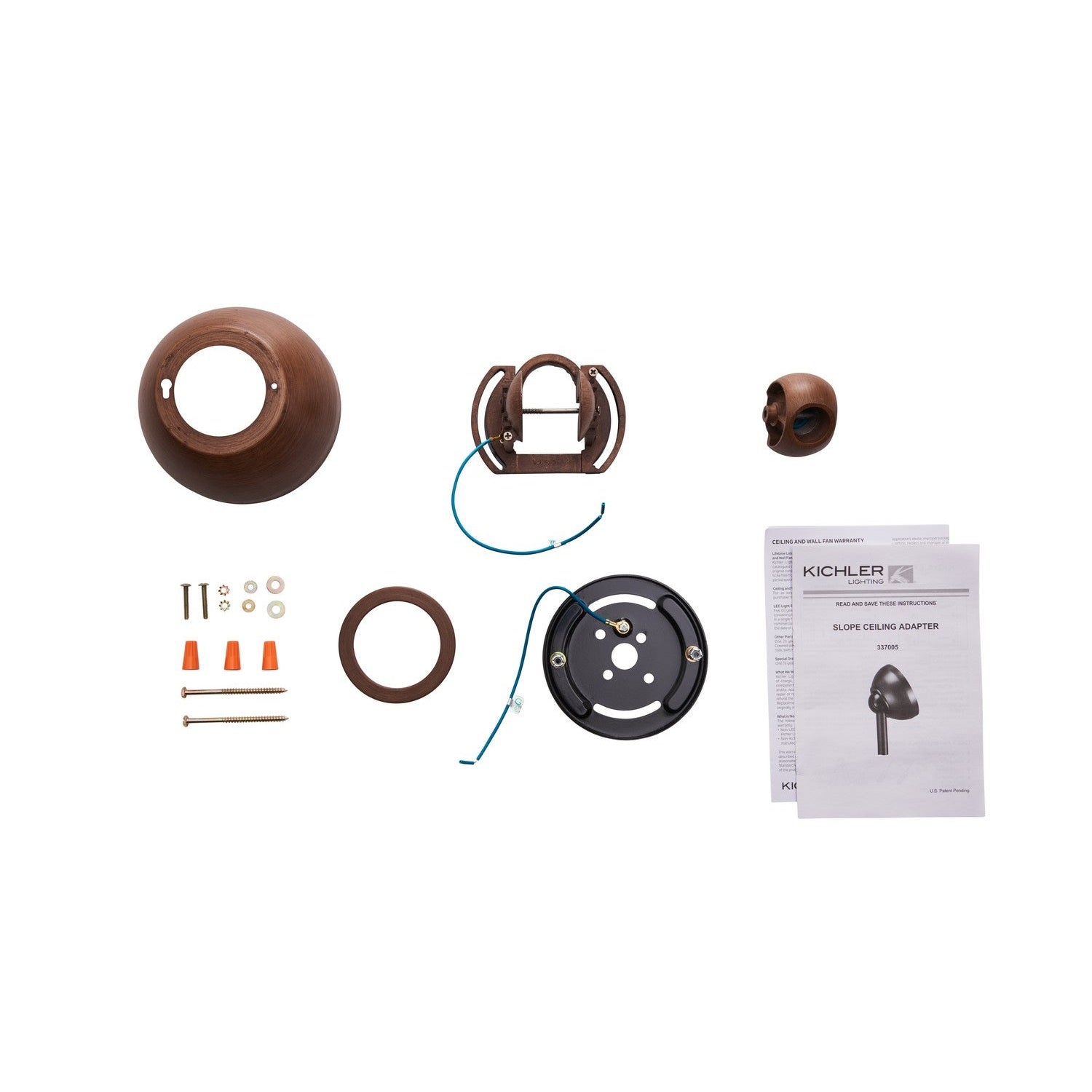 Kichler - 337005WN - Slope Adapter - Accessory - Walnut