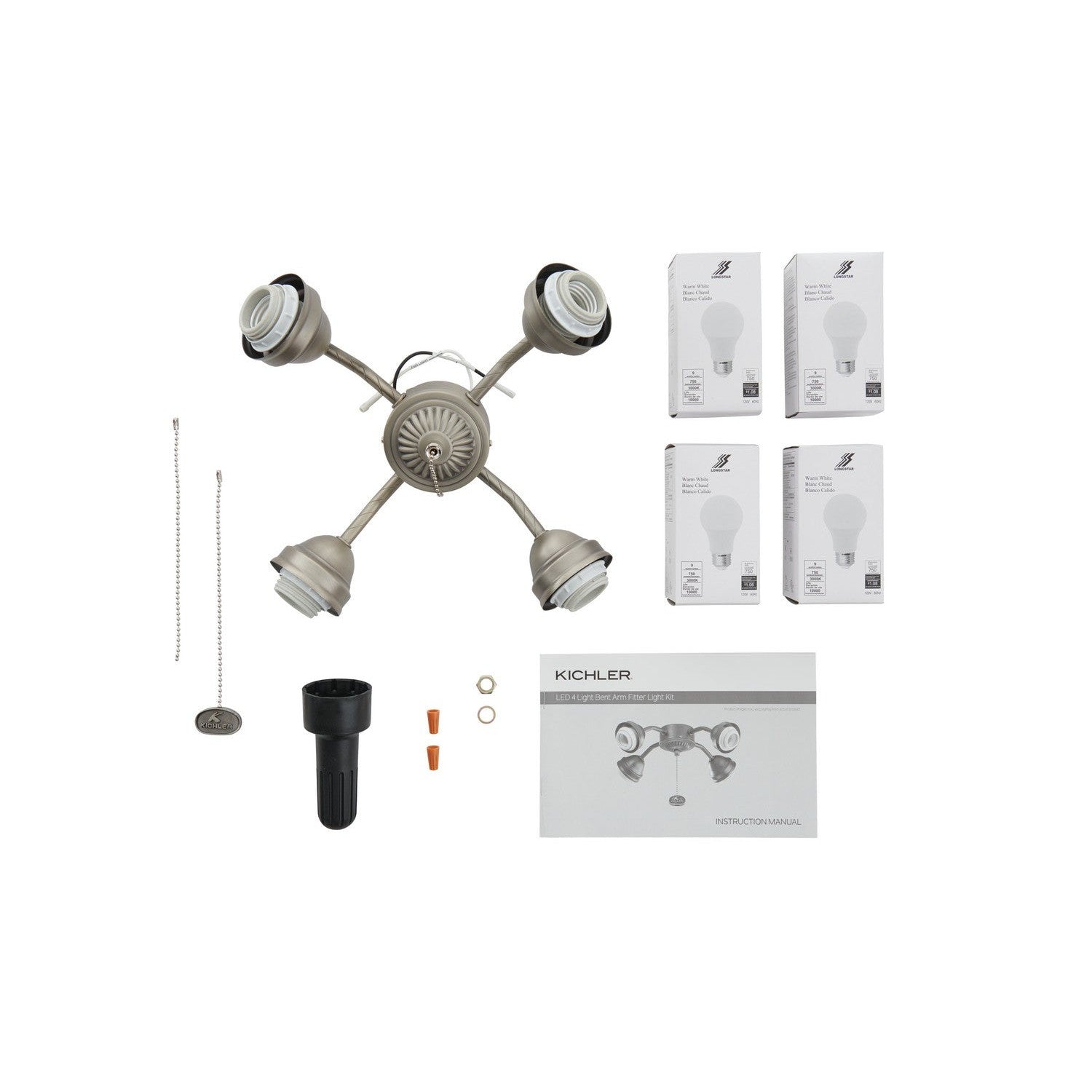 Kichler - 350015AP - LED Fan Fitter - Accessory - Antique Pewter