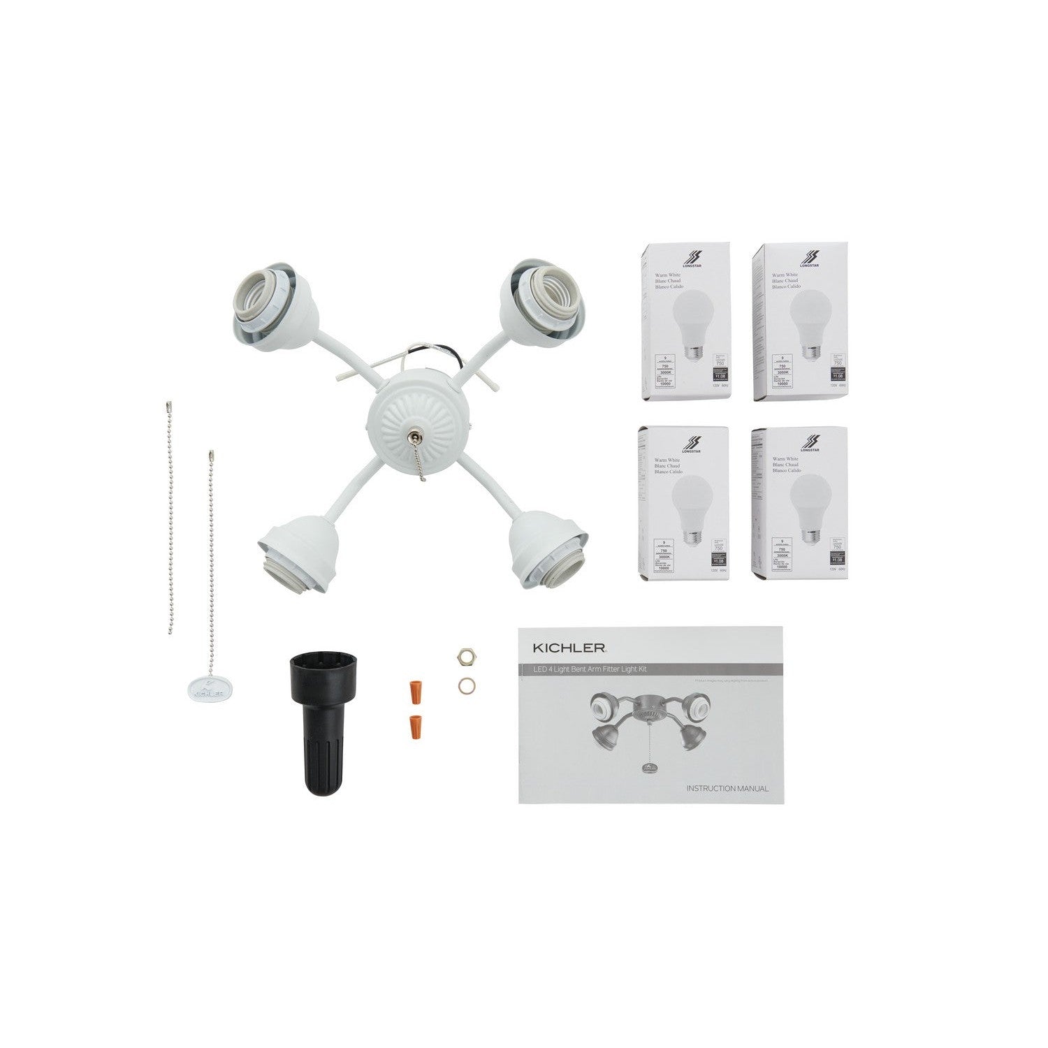 Kichler - 350015MWH - LED Fan Fitter - Accessory - Matte White