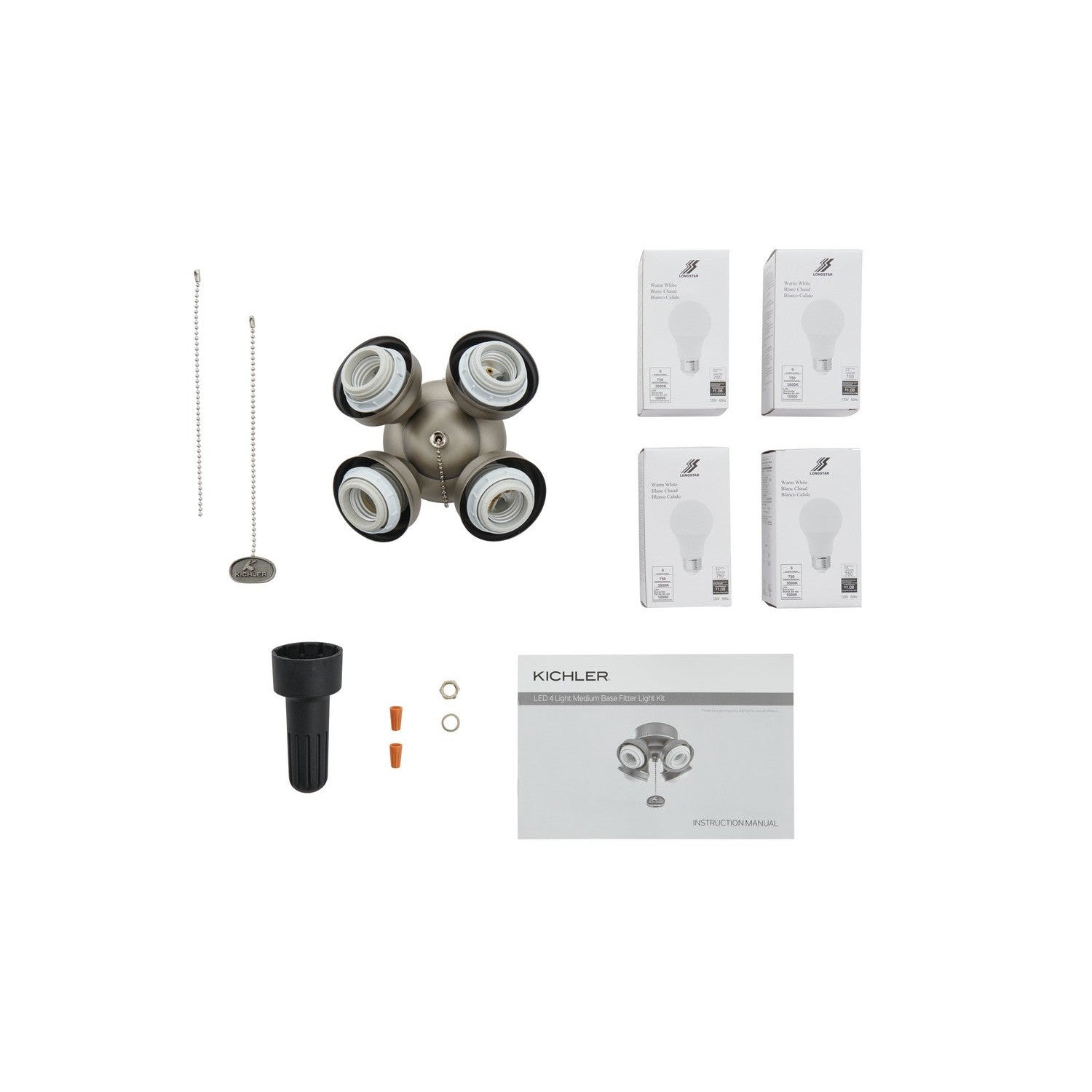 Kichler - 350210AP - LED Fan Fitter - Accessory - Antique Pewter