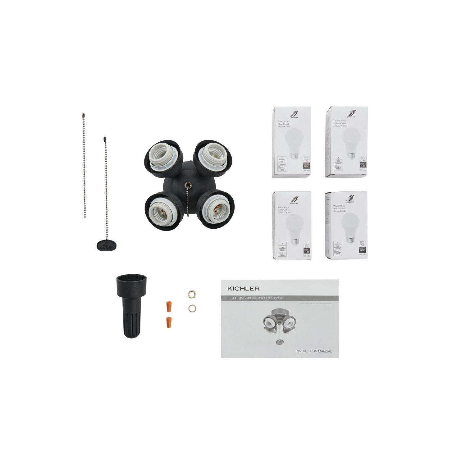 Kichler - 350210DBK - LED Fan Fitter - Accessory - Distressed Black