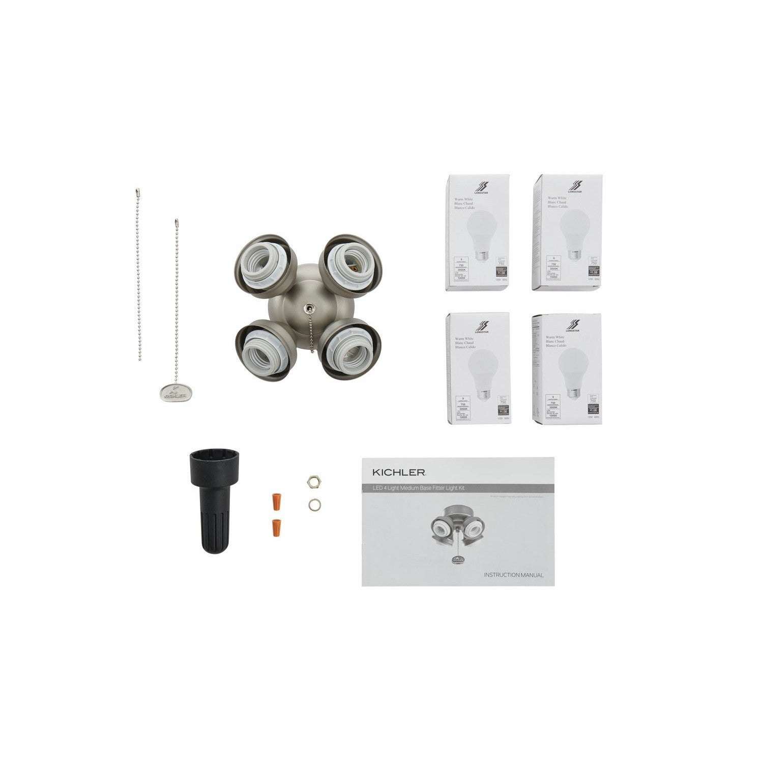 Kichler - 350210NI - LED Fan Fitter - Accessory - Brushed Nickel
