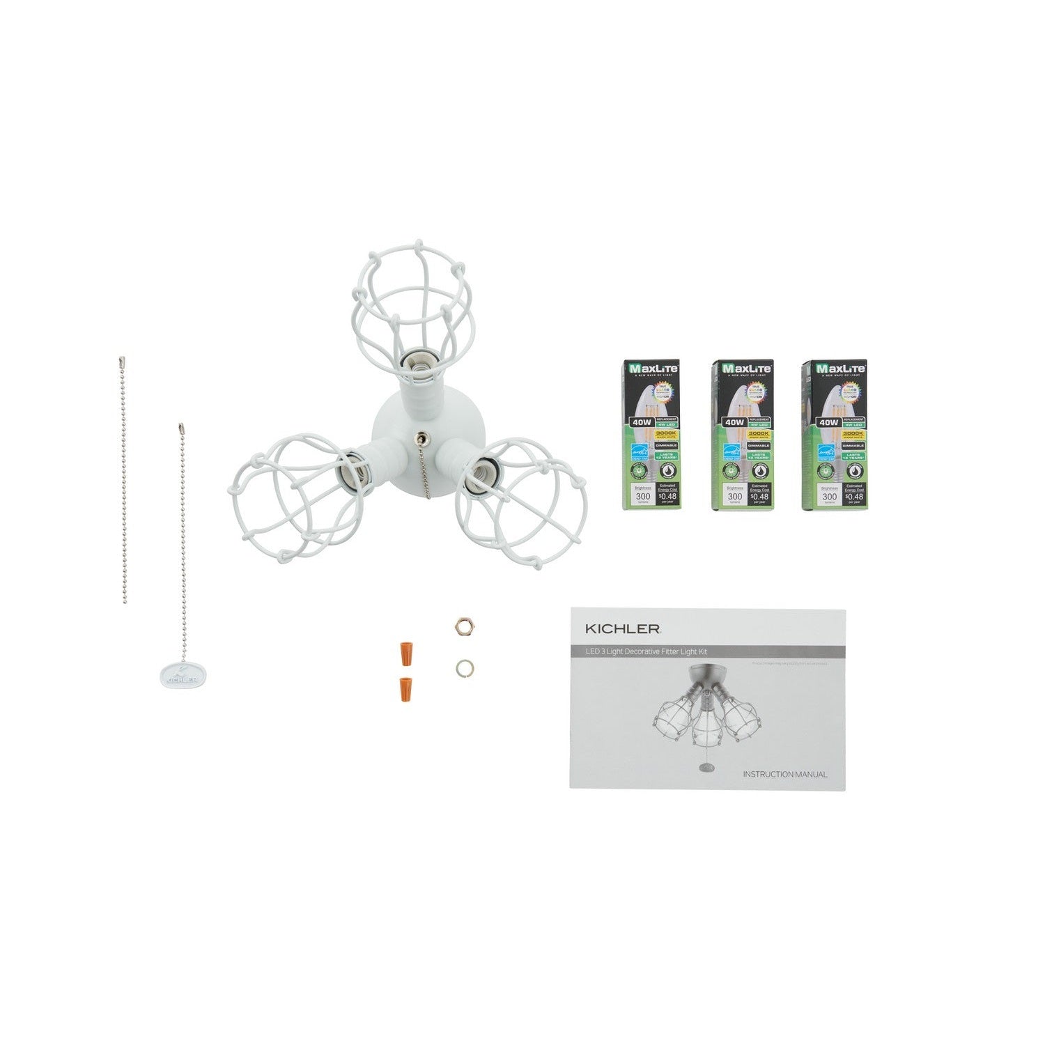 Kichler - 380041MWH - LED Fan Light Kit - Accessory - Matte White