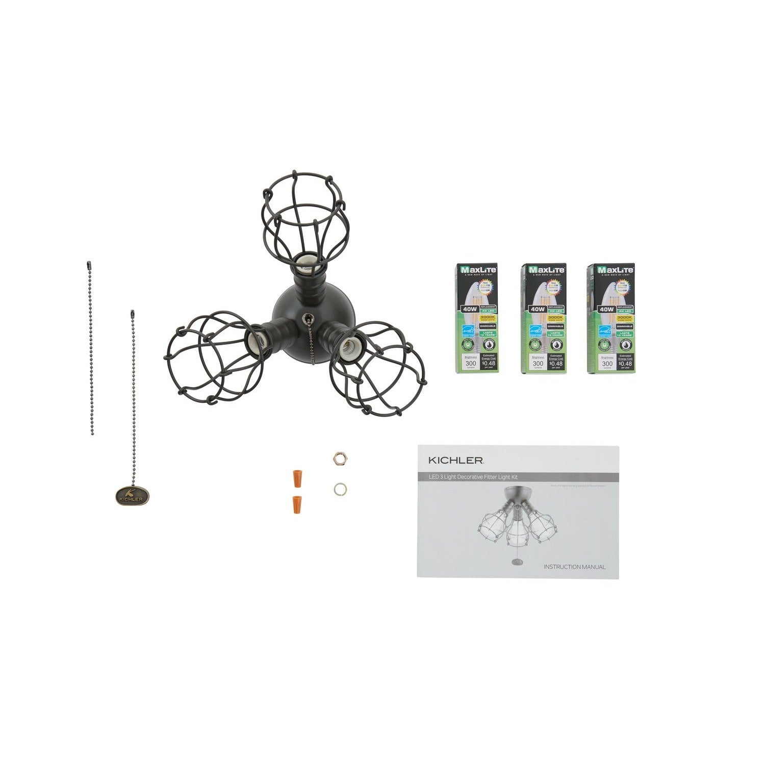 Kichler - 380041OZ - LED Fan Light Kit - Accessory - Olde Bronze