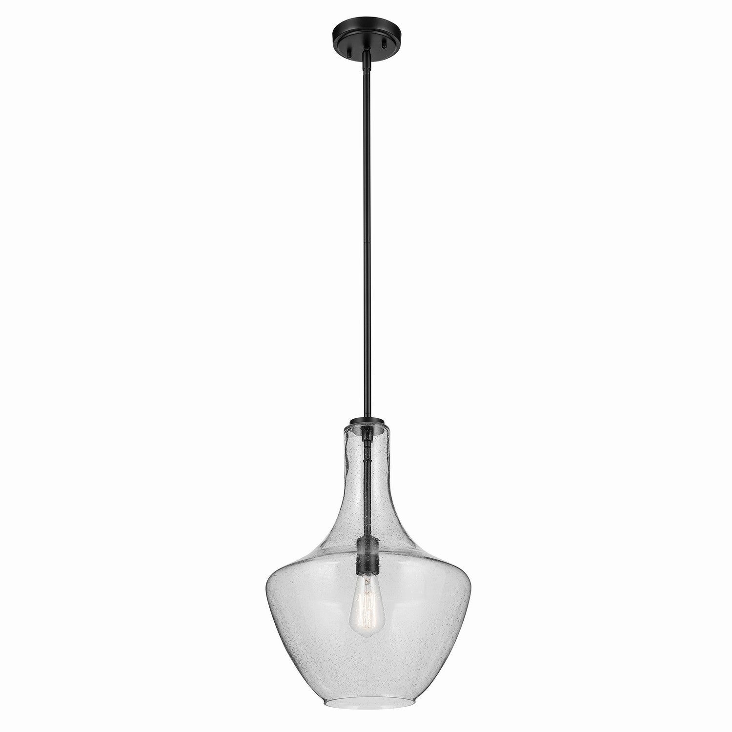 Kichler - 42046BKCS - One Light Pendant - Everly - Black