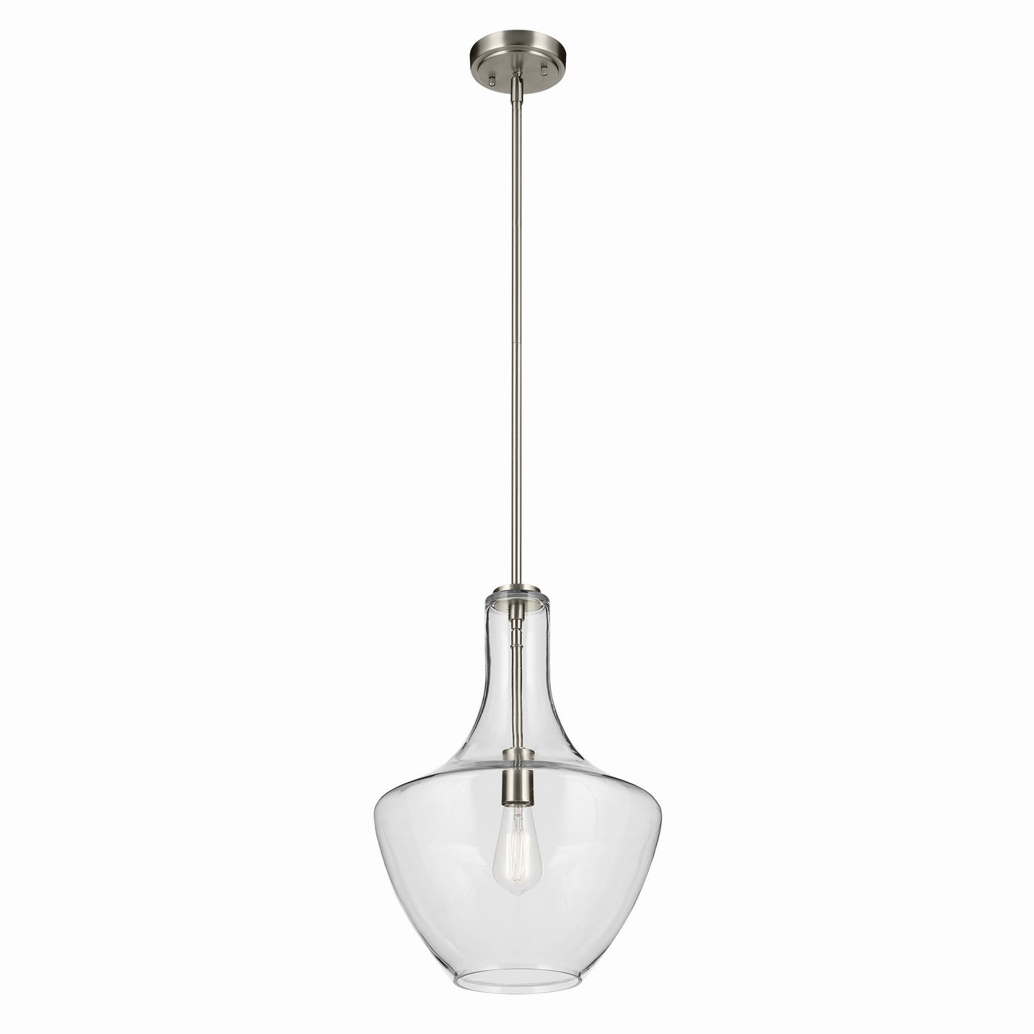 Kichler - 42046NI - One Light Pendant - Everly - Brushed Nickel
